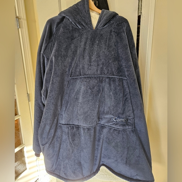 The Comfy Tops - The Comfy sherpa lined hoodie in blue Size (XL-2XL)
